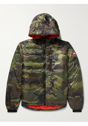 Canada Goose - Lodge Slim-Fit Camouflage-Print Recycled Nylon-Ripstop Hooded Down Jacket - Men - Green - S