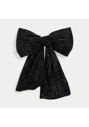 Embellished Silk Charmeuse Scarf Bow Tie