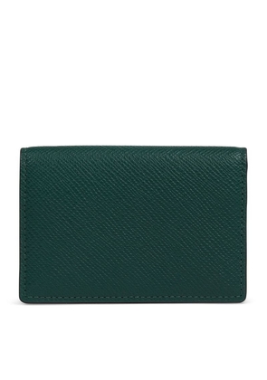 Smythson Leather Panama Folded Card Holder