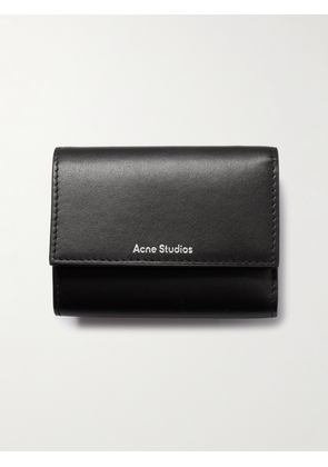 Acne Studios - Logo-Print Leather Trifold Cardholder - Men - Black