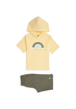 Emporio Armani Kids Cotton Hoodie And Shorts Set (4-16 Years)