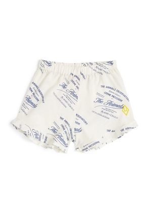 The Animals Observatory Cotton Dove Shorts (6-18 Months)
