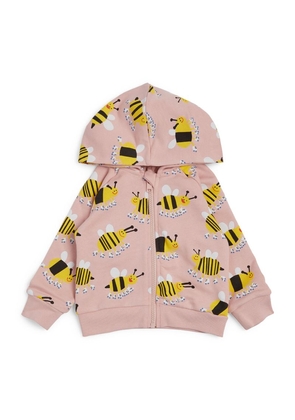 Stella Mccartney Kids Cotton Bee Print Zip-Up Hoodie (3-36 Months)
