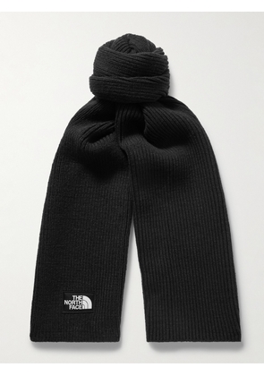 The North Face - Logo-Appliquéd Ribbed-Knit Scarf - Men - Black