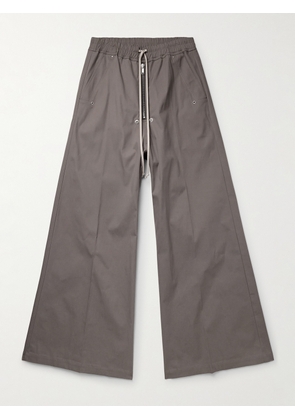 Rick Owens - Bea Wide-Leg Organic Cotton-Blend Poplin Drawstring Trousers - Men - Brown - IT 46