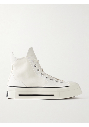 Converse - Chuck 70 De Luxe Leather and Canvas Platform High-Top Sneakers - Men - White - UK 6