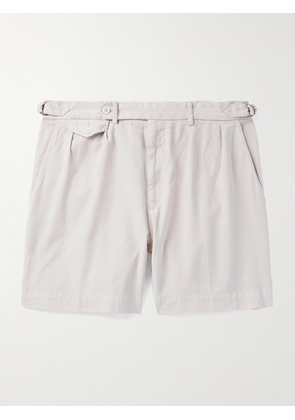 Polo Ralph Lauren - Straight-Leg Pleated Cotton-Twill Shorts - Men - Neutrals - UK/US 31