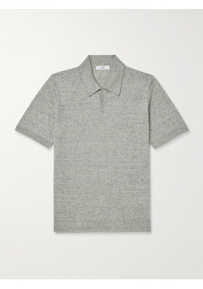 Mr P. - Linen Polo Shirt - Men - Gray - XS