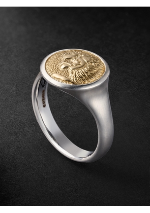 David Yurman - Petrvs Lion Sterling Silver Gold Pinky Ring - Men - Unknown - 9