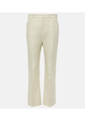 Tom Ford Wallis striped wool and silk-blend straight pants