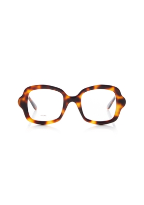 Loewe - Curved Square-Frame Acetate Glasses - Brown - OS - Moda Operandi