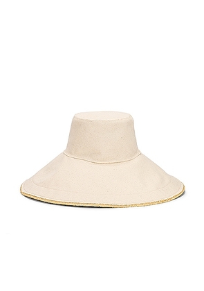 Lola Hats Single Take Hat in Natural & Natural - Nude. Size all.