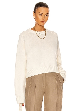 Loulou Studio Bruzzi Sweater in Ivory - Ivory. Size L (also in ).