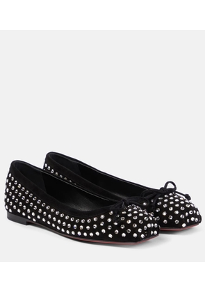 Christian Louboutin Mamadrague embellished suede ballet flats