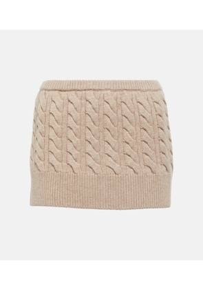 Christopher Esber Low-rise wool and cashmere miniskirt