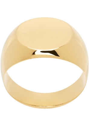 Jil Sander Gold Classic Chevalier Ring