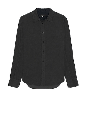 Rag & Bone Corduroy Engineered Shirt in Phantom - Black. Size XL/1X (also in ).