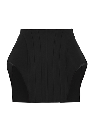 Mugler Cut-out Twill Mini Skirt - Black - 38 (UK10 / S)