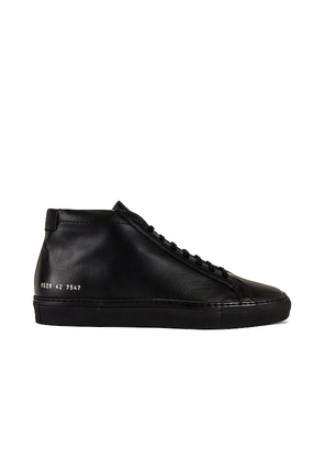 Common Projects Original Leather Achilles Mid in Black. Size Eur 40 / US 7.