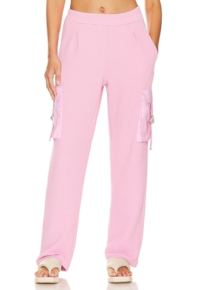 BEACH RIOT Range Cargo Pant in Pink. Size XS.