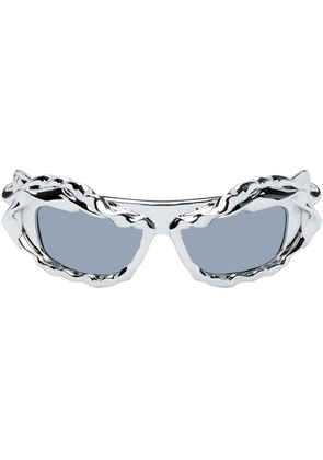 Ottolinger SSENSE Exclusive Silver Twisted Sunglasses