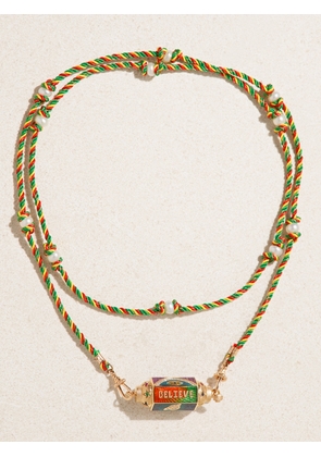 Marie Lichtenberg - Believe 18-karat Rose Gold, Enamel, Pearl And Multi-stone Necklace - One size