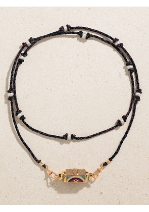 Marie Lichtenberg - Lucky 18-karat Rose Gold And Enamel Multi-stone Necklace - One size