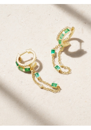 SHAY - 18-karat Gold, Emerald And Diamond Earrings - Green - One size