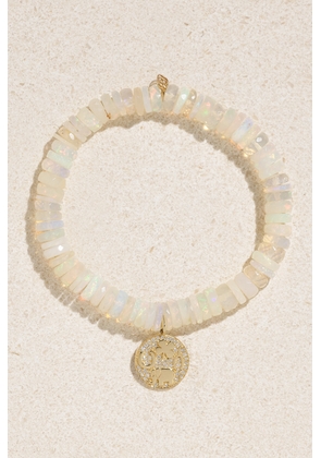 Sydney Evan - Luck Tableau 14-karat Gold, Opal And Diamond Bracelet - One size