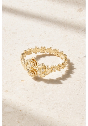 Sydney Evan - Flower Cluster 14-karat Gold Diamond Ring - 5,6,7