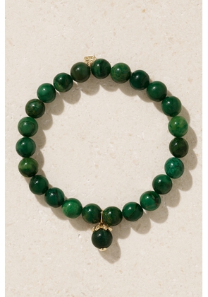Sydney Evan - Eye 14-karat Gold And Verdite Bracelet - Green - One size