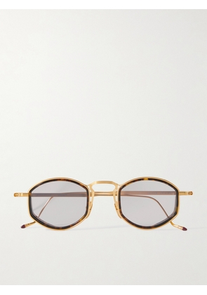 Jacques Marie Mage - Aragon Round-frame Gold-tone Titanium And Tortoiseshell Acetate Sunglasses - One size