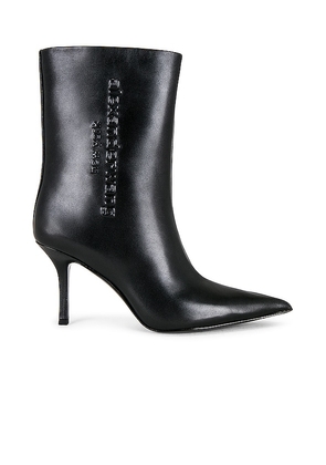 Alexander Wang Delphine 85 Ankle Boot With Silicone Logo in Black. Size 36.5, 38, 39.