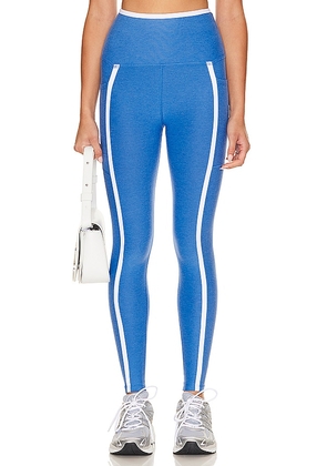 Beyond Yoga Spacedye New Moves High Waisted Midi Legging in Baby Blue. Size M, S, XL, XS.