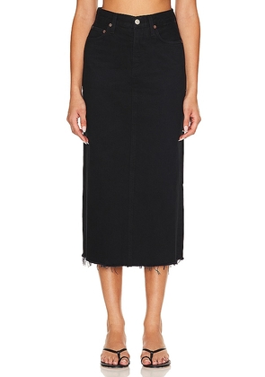 AGOLDE Della Skirt in Black. Size 24, 25, 26, 27, 28, 29, 30, 31, 32, 33, 34.