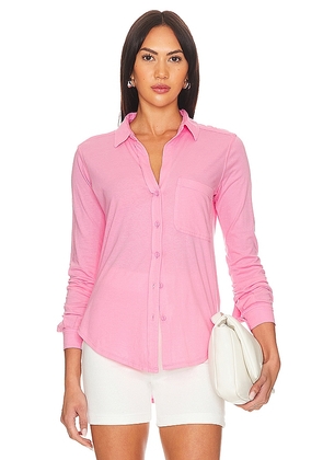 Bobi Button Up in Pink. Size M, XL, XS.