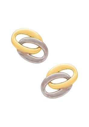 AUREUM Blair Earrings in Metallic Gold.