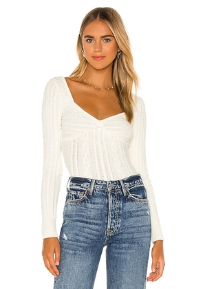 MAJORELLE Fallone Sweater in Ivory. Size M, S, XS.