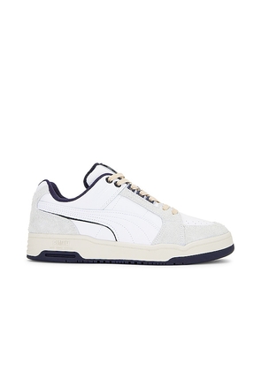 Puma Select Slipstream Low Baseline Sneaker in White. Size 11, 12, 13, 8, 8.5, 9.5.