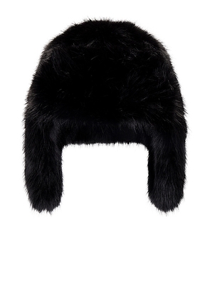 8 Other Reasons Trapper Faux Fur Hat in Black.