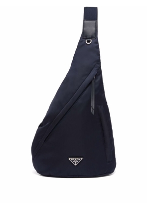 Prada Re-Nylon logo-plaque backpack - Blue