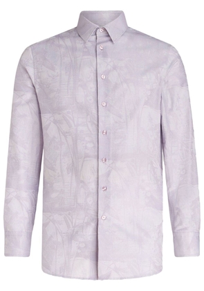 ETRO jacquard-patterned cotton shirt - Purple