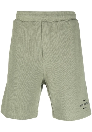 Helmut Lang logo-print cotton track pants - Green