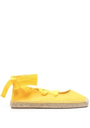 Polo Ralph Lauren lace-up flat espadrilles - Yellow