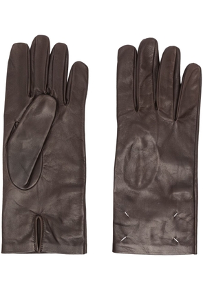 Maison Margiela four-stitch leather gloves - Brown