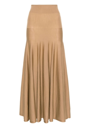 KHAITE Remino wool maxi skirt - Brown