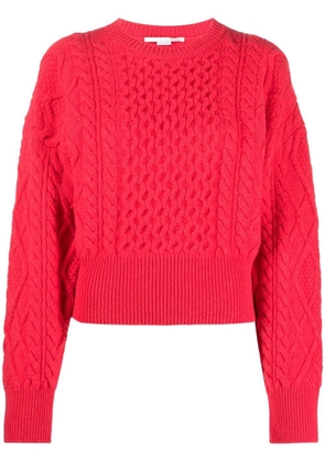 Stella McCartney Aran-knit cropped jumper - Pink