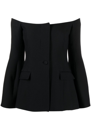 Gabriela Hearst corset-style off-shoulder jacket - Black