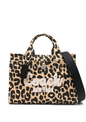 Coach leopard-print canvas tote bag - Brown