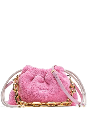 Nº21 Eva Sponge shearling shoulder bag - Pink